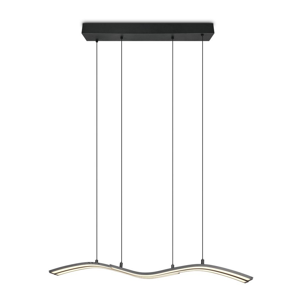 Metalowa lampa wisząca LED ze zdalnym sterowaniem/ze ściemniaczem w kolorze matowej czerni Spider – Trio Select