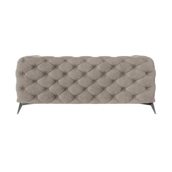 Szarobeżowa aksamitna sofa 185 cm Chelsea – Ropez-image-3