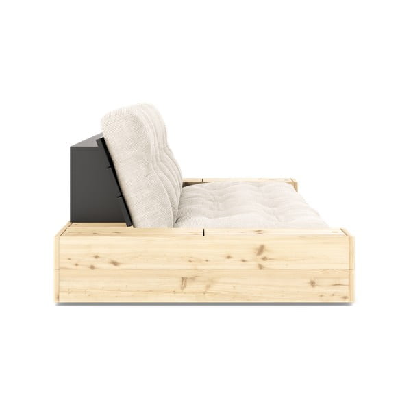 Biała sztruksowa rozkładana sofa 244 cm Base – Karup Design-image-3