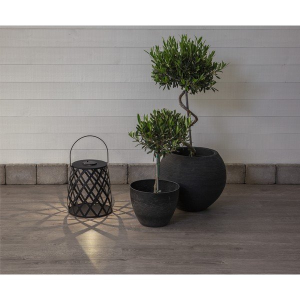 Czarny lampion LED Star Trading Calabria, wys. 28 cm-image-1