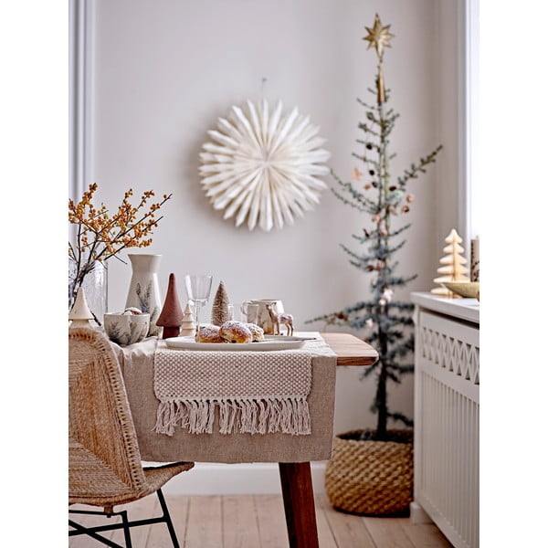 Beżowy kamionkowy kubek ze świątecznym motywem 450 ml Hollie – Bloomingville-image-1