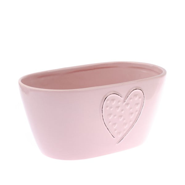 Różowa doniczka ceramiczna Dakls