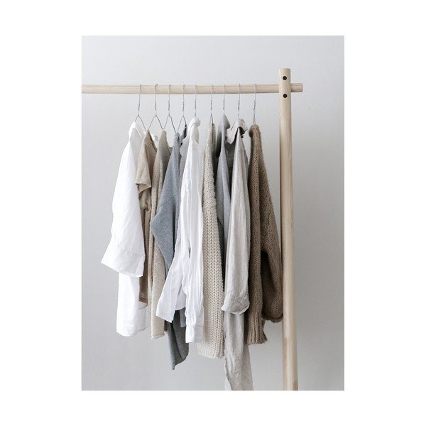 Czarny wieszak z drewna sosnowego Karup Design Hongi Black-image-3