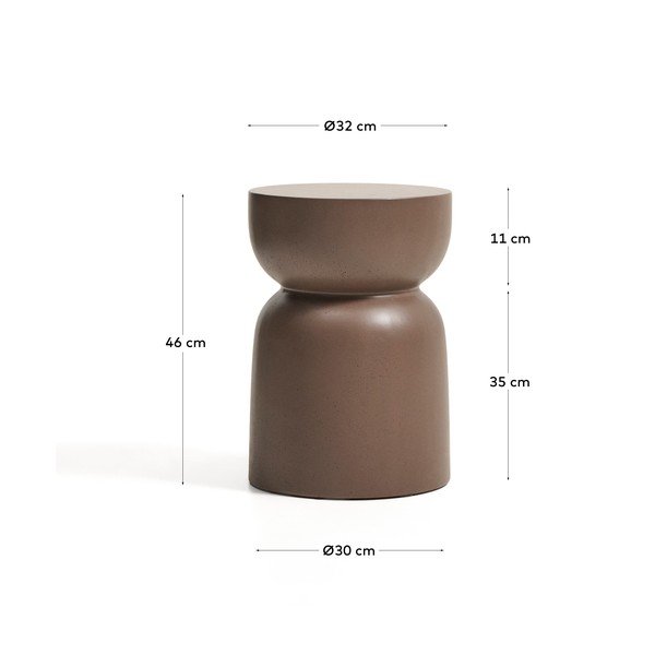 Okrągły stolik ogrodowy betonowy ø 32 cm Garbet – Kave Home-image-4