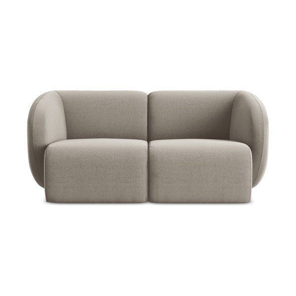 Jasnobrązowa aksamitna sofa 174 cm Lani – Makamii