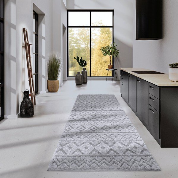Szary chodnik 80x240 cm Itinerance Light Grey – Elle Decoration-image-1