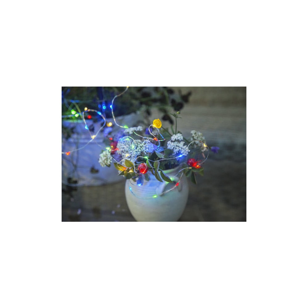 Ogrodowa girlanda świetlna LED z kolorowymi diodami Star Trading Dew Drop, dł. 5 m