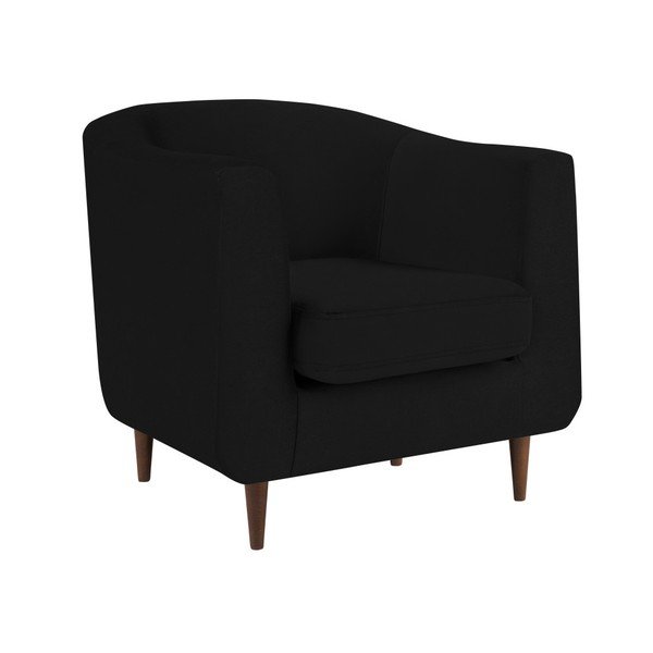 Czarny aksamitny fotel Kooko Home Glam-image-2
