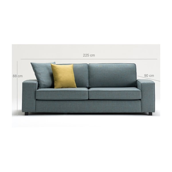 Niebieska sofa 3-osobowa Balcab Home Doty-image-1