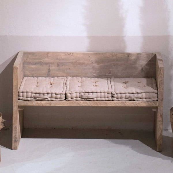 Ławka z drewna pozyskanego z recyklingu Old Wood, 47x129 cm