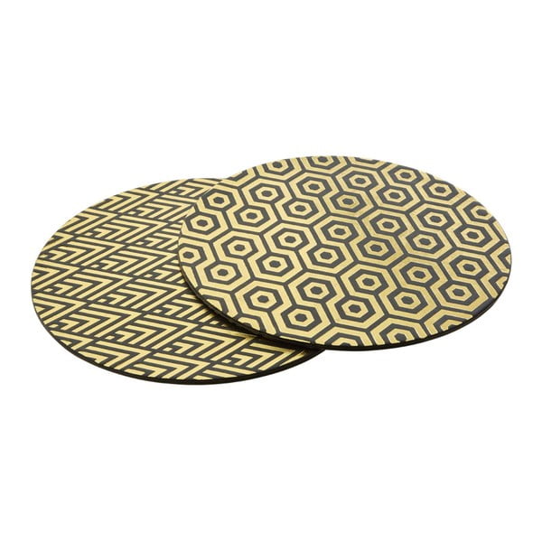 Maty stołowe ze sztucznej skóry i kartonu zestaw 4 szt. ø 25 cm Geome – Premier Housewares