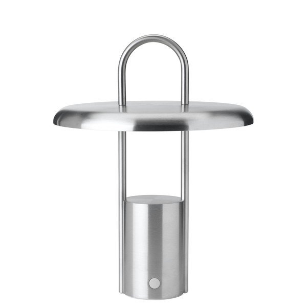 Lampa stołowa LED ze stali nierdzewnej ze ściemniaczem w kolorze srebra (wysokość 25 cm) Pier – Stelton