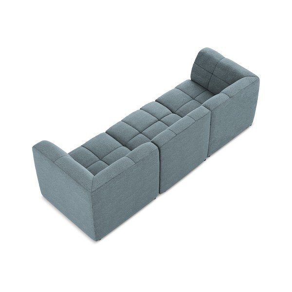 Niebieska sofa z materiału bouclé 255 cm Aloha – Makamii-image-3