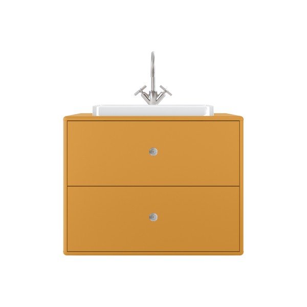 Żółta szafka z umywalką bez baterii 80x62 cm Color Bath – Tom Tailor for Tenzo-image-3
