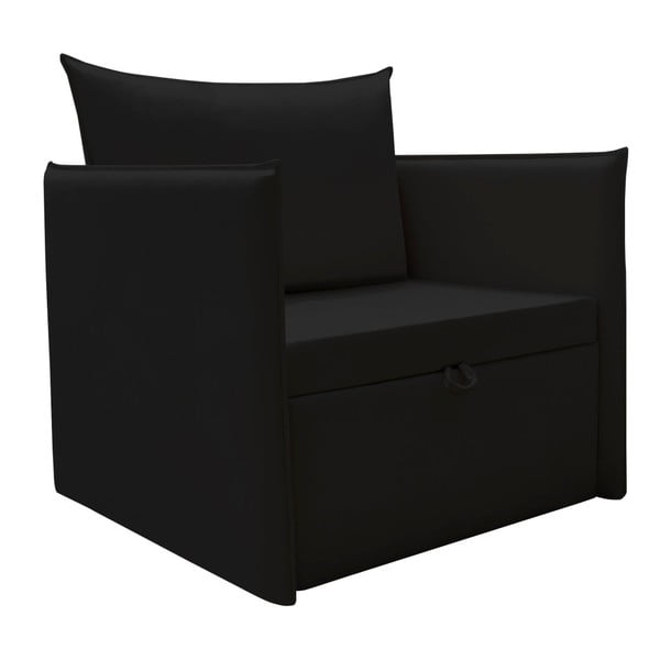 Czarny fotel rozkładany 13Casa Furby Plus