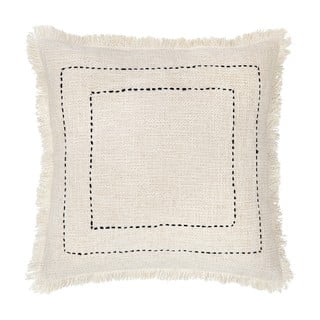 Beżowa bawełniana dekoracyjna poszewka na poduszkę Westwing Collection Edvin, 45x45 cm