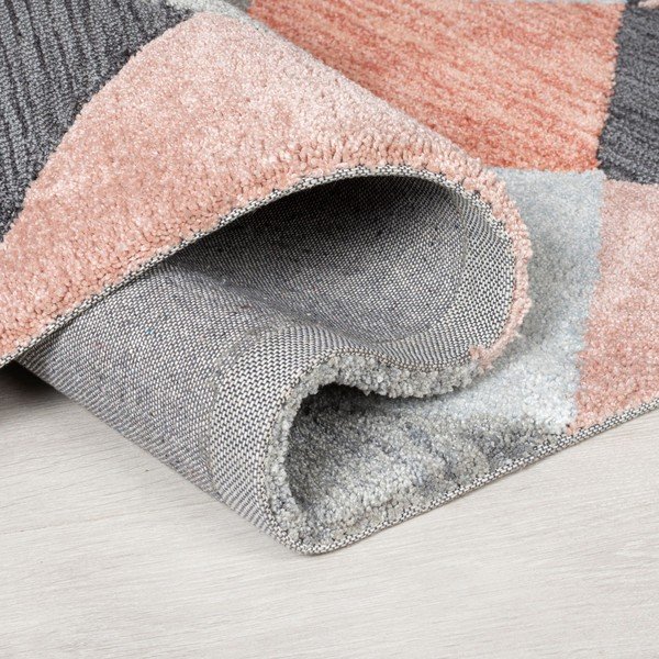 Szaro-różowy dywan Flair Rugs Icon, 160x230 cm-image-1