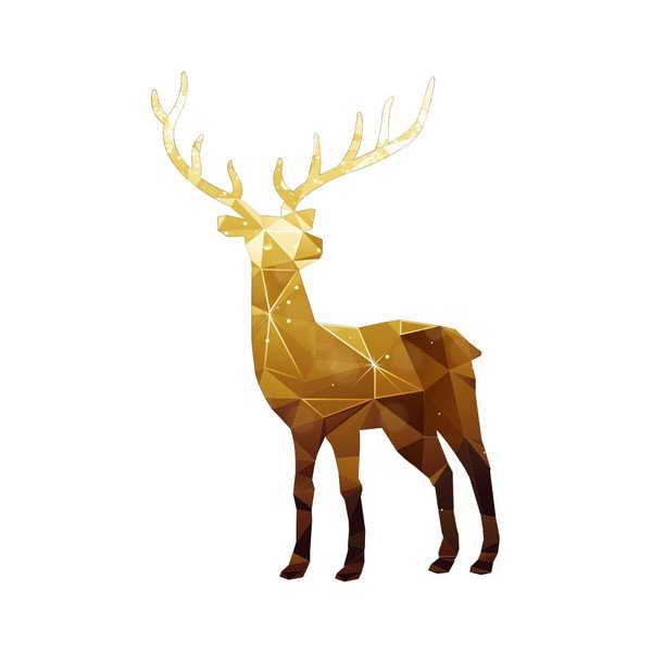 Naklejka świąteczna Ambiance Deer Origami-image-4