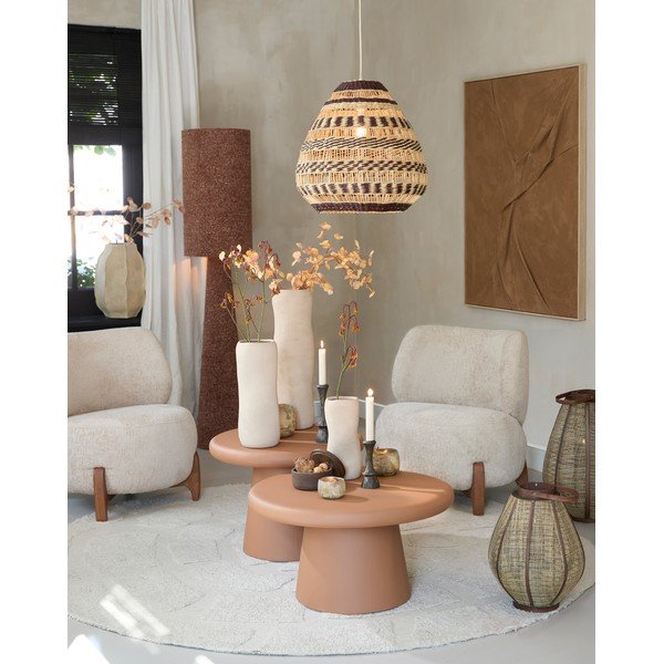 Okrągły stolik w kolorze terakoty ø 60 cm Kulona – Light & Living-image-1
