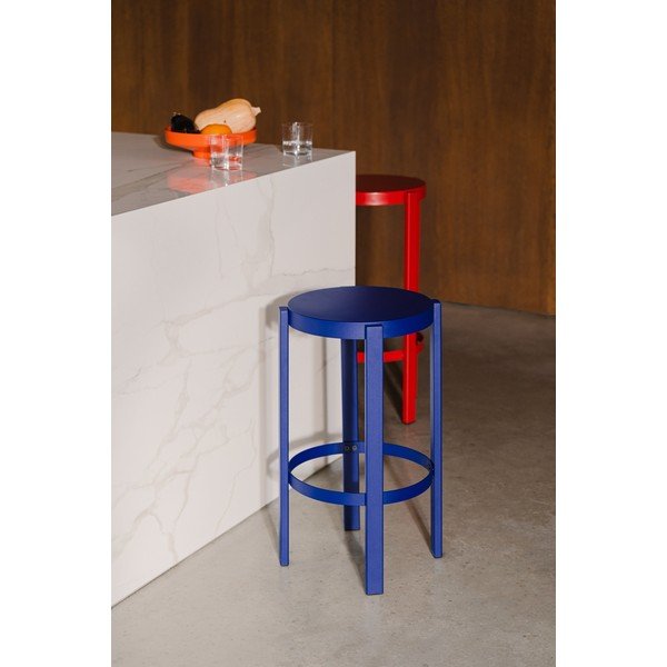 Niebieski stalowy hoker (wysokość siedziska 65 cm) Doon – noo.ma-image-1