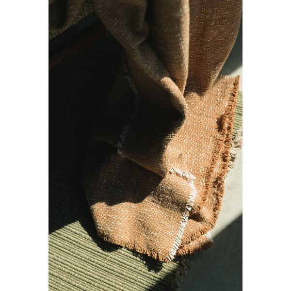 Bawełniany koc w kolorze ochry 130x180 cm Handloom – Lorena Canals-image-2