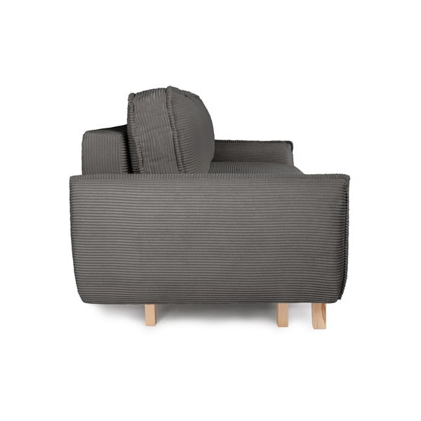 Szara sztruksowa rozkładana sofa 218 cm Tori – Bonami Selection-image-3