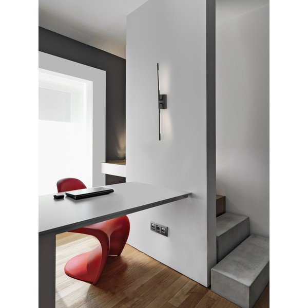 Czarny metalowy kinkiet LED z elastyczną konstrukcją Raccio – Nova Luce-image-1