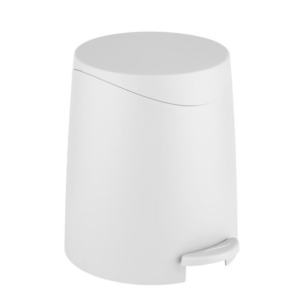 Biały plastikowy kosz na śmieci z pedałem 3 l Portes – Allstar