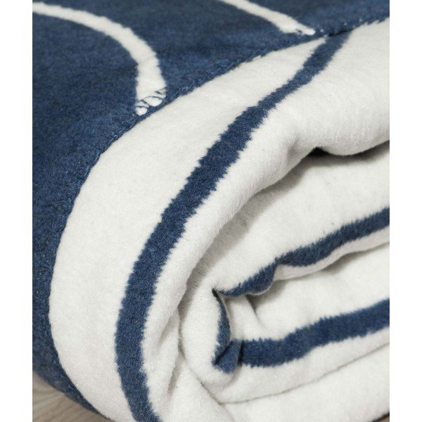 Biało-ciemnoniebieska narzuta na łóżko jednoosobowe 150x200 cm Twin – Oyo Concept-image-1