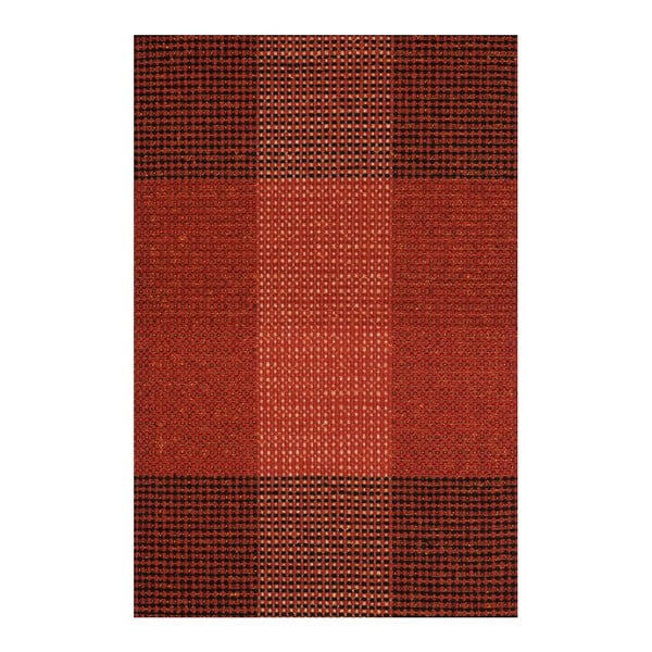 Czerwony dywan wełniany ręcznie tkany Linie Design Genova, 50x80 cm