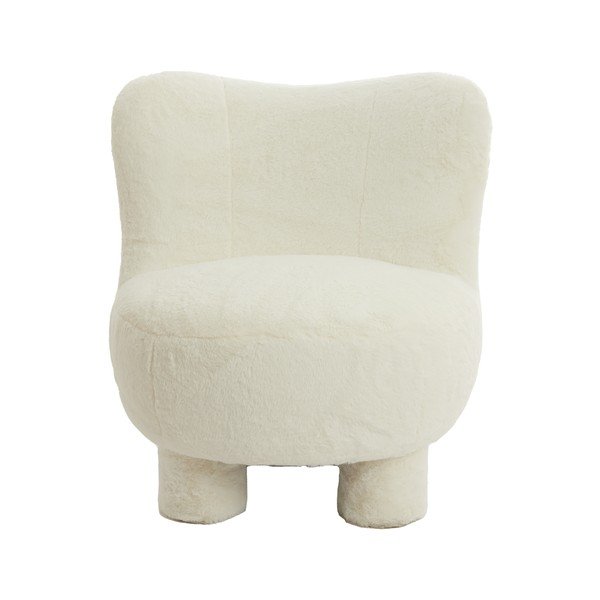 Kremowy fotel z materiału bouclé Kamovu – Light & Living-image-2