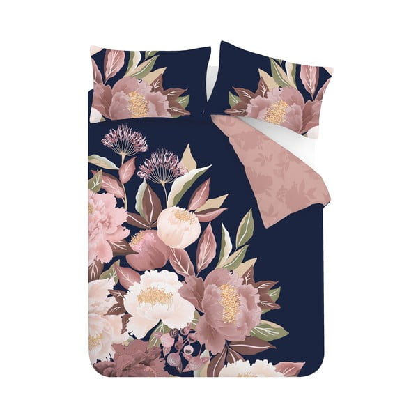 Niebieska/różowa pościel dwuosobowa 200x200 cm Opulent Floral – Catherine Lansfield