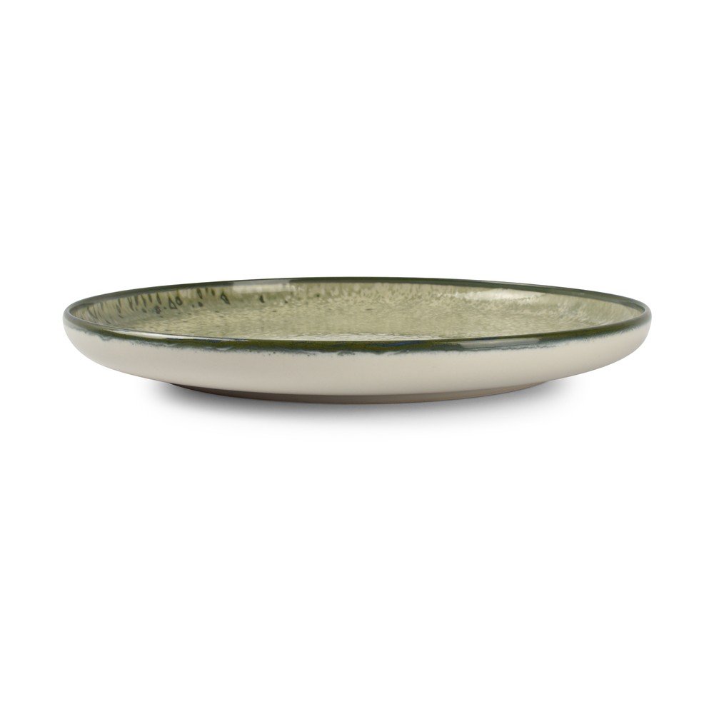 Zielony/kremowy kamionkowy talerz ø 27 cm Gravel – ONA (zdjęcie 2)