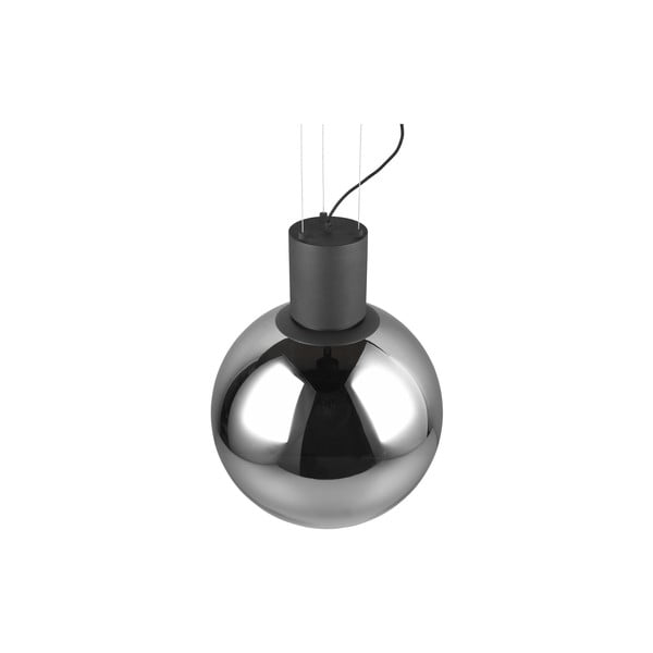 Czarna lampa wisząca LED ze szklanym kloszem ø 50 cm Cipallone – CINQUE-image-3
