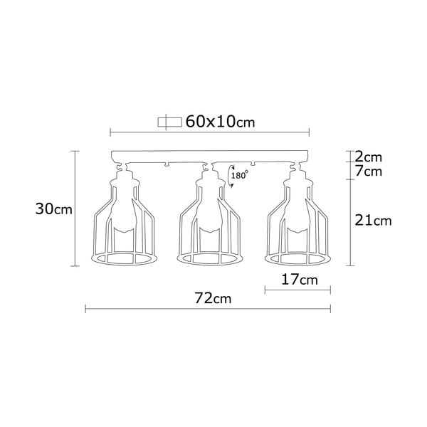 Lampa sufitowa w czarno-złotym kolorze z metalowym kloszem ø 17 cm Alacati – Opviq lights-image-3