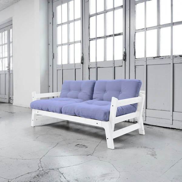 Sofa rozkładana Karup Step White/Blue Breeze
