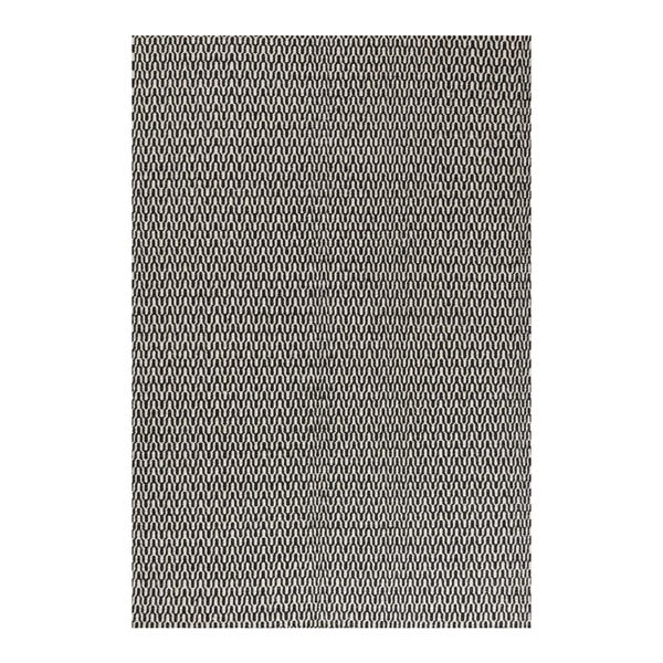 Wełniany dywan Charles Black White, 140x200 cm