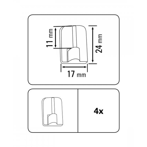 Samoprzylepne haczyki do drążka na zazdrostki zestaw 4 szt. – SP TREND-image-1