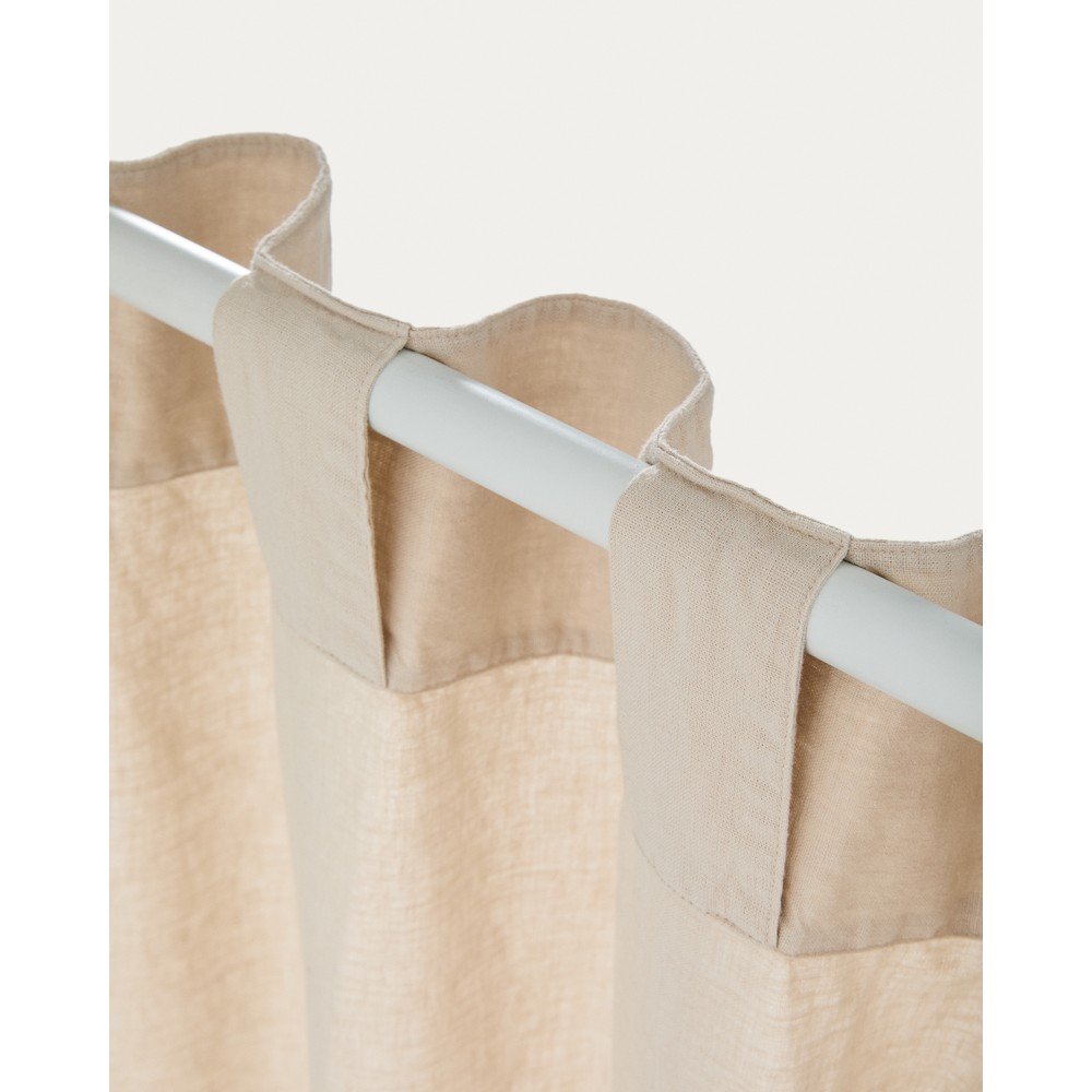 Beżowa bawełniana zasłona 140x270 cm Nolira – Kave Home (zdjęcie 4)