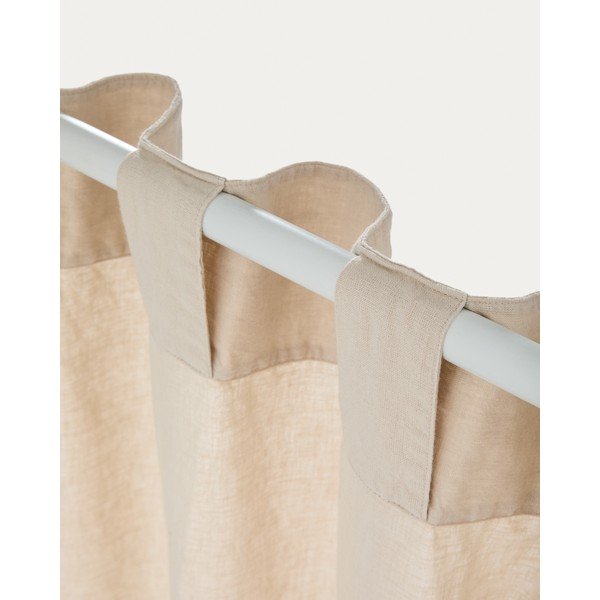 Beżowa bawełniana zasłona 140x270 cm Nolira – Kave Home-image-3
