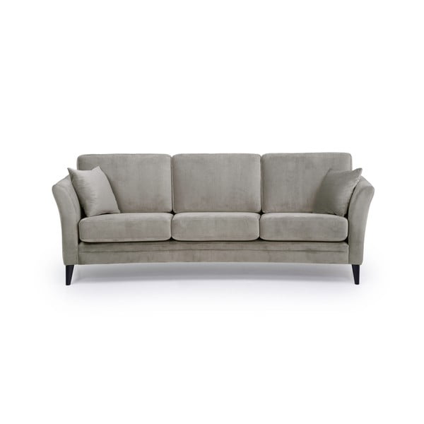 Beżowa aksamitna sofa Scandic Eden, 237 cm