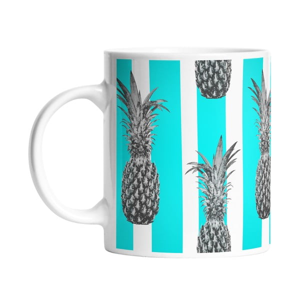 Kubek ceramiczny Pineapples in Stripes, 330 ml
