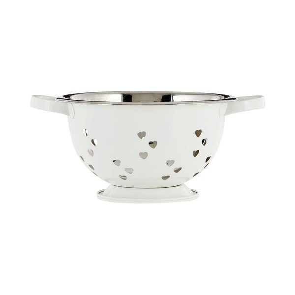 Biały durszlak z serduszkami Premier Housewares Hearts