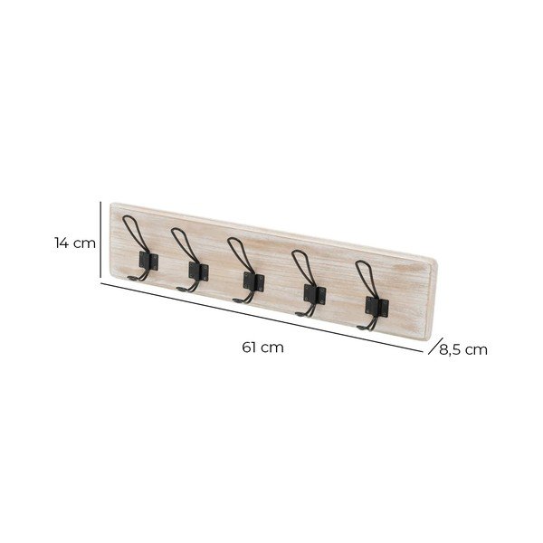 Wieszak ścienny z litego drewna paulowni – Casa Selección-image-3