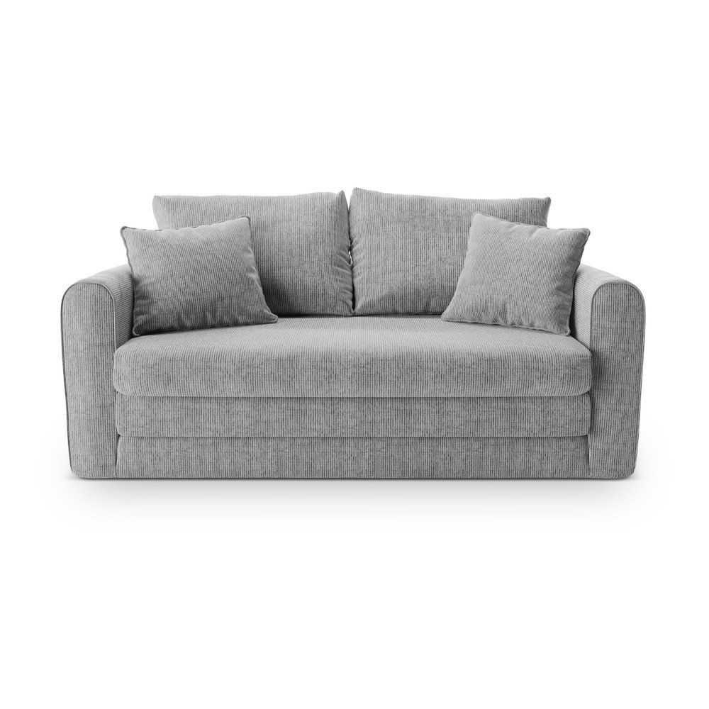 Jasnoszara rozkładana sofa 158 cm Lido – Micadoni (zdjęcie 3)