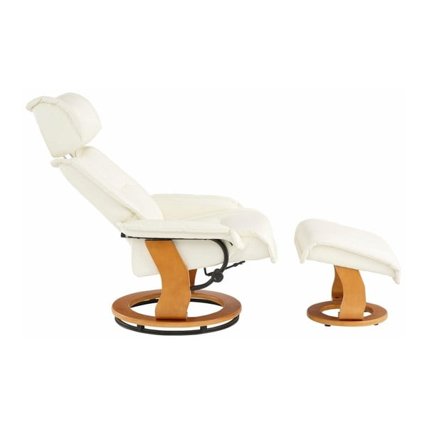 Kremowy fotel z podnóżkiem Støraa Roubaix-image-1