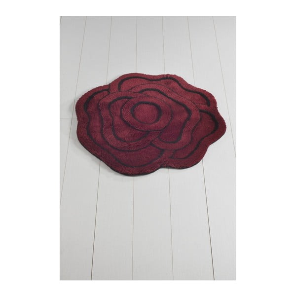 Fioletowy dywanik łazienkowy Big Rose Kirmizi, ⌀ 90 cm