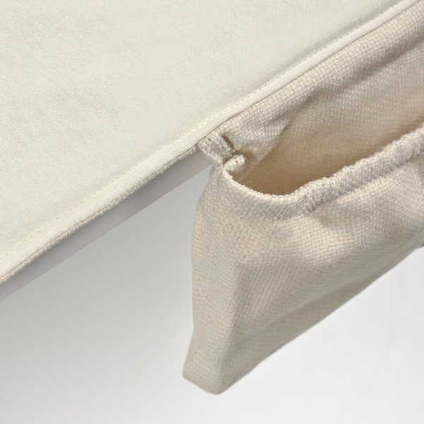 Biała podróżna podkładka do przewijania z bawełny organicznej Kave Home Jeila-image-1