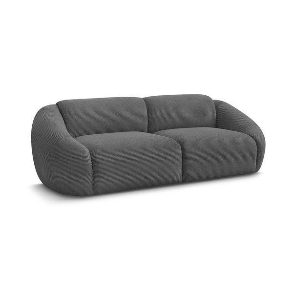 Szara sztruksowa sofa 250 cm Tina – Bobochic Paris-image-2