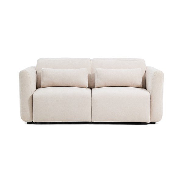 Beżowa częściowo rozkładana sofa z tkaniny szenilowej z szezlongiem 180 cm Lares – Kave Home